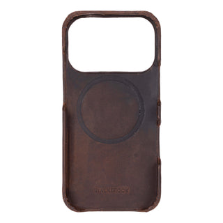 Mason Full-Grain Leather MagSafe Case – iPhone 17 Pro Max, Distressed Coffee