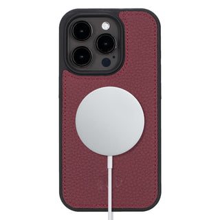 Modern York MagSafe Leather Case – iPhone 15 Pro, Bordeaux