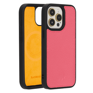 Modern York MagSafe Leather Case – iPhone 15 Pro, Fuchsia