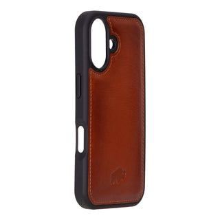 Modern York MagSafe Leather Case – iPhone 16, Burnished Tan