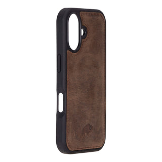 Modern York MagSafe Leather Case – iPhone 16, Distressed Coffee