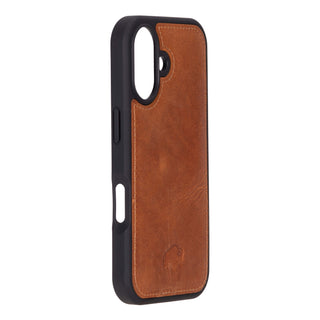 Modern York MagSafe Leather Case – iPhone 16, Golden Brown