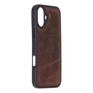 Modern York MagSafe Leather Case – iPhone 16 Plus, Distressed Coffee