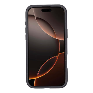 Modern York MagSafe Leather Case – iPhone 16 Pro Max, Pebble Black