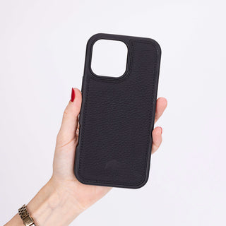 Modern York MagSafe Leather Case – iPhone 16 Pro Max, Pebble Black