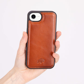 Modern York MagSafe Leather Case – iPhone 16e, Burnished Tan