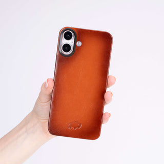 Rohan MagSafe Leather Back Case - iPhone 16 Plus, Burnished Tan