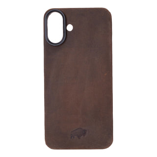 Rohan MagSafe Leather Back Case - iPhone 16, Distressed Coffee