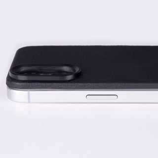 Rohan MagSafe Leather Back Case - iPhone 16 Plus, Pebble Black