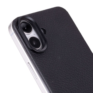 Rohan MagSafe Leather Back Case - iPhone 16 Plus, Pebble Black