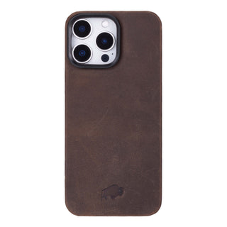 Rohan MagSafe Leather Back Case - iPhone 16 Pro Max, Distressed Coffee