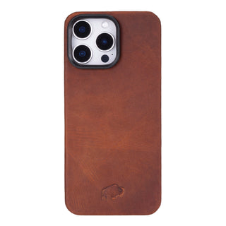 Rohan MagSafe Leather Back Case - iPhone 16 Pro Max, Golden Brown
