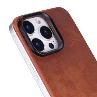 Rohan MagSafe Leather Back Case - iPhone 16 Pro Max, Golden Brown