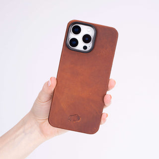 Rohan MagSafe Leather Back Case - iPhone 16 Pro Max, Golden Brown