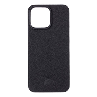 Rohan MagSafe Leather Back Case - iPhone 16 Pro, Pebble Black