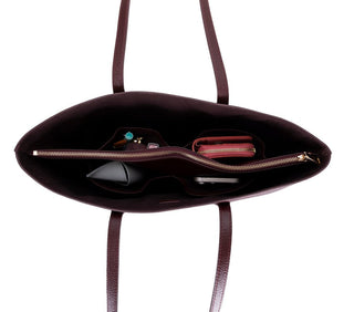 Solea Leather Women's Tote Bag, Burgundy