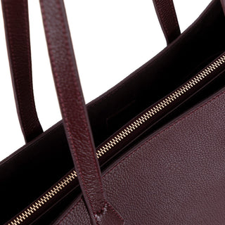 Solea Leather Women's Tote Bag, Burgundy