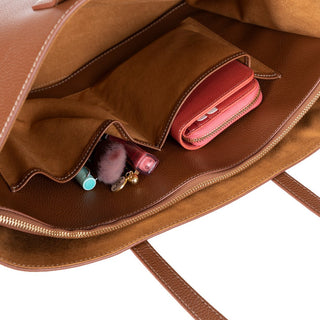Solea Leather Women's Tote Bag, Tan