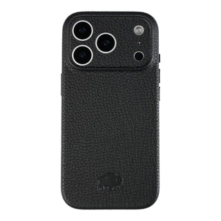 Tudor Tri-Fold Leather Wallet Case  iPhone 17 Pro, Pebble Black