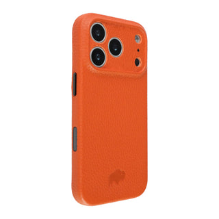 Ryker Leather MagSafe Case - iPhone 17 Pro, Pebble Orange