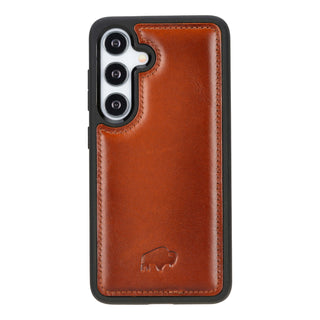 Carter Detachable Leather Wallet Case Galaxy S25 Plus, Burnished Tan