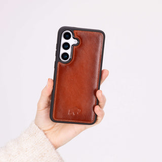 York Leather Snap-On Case – Galaxy S25 Plus, Burnished Tan