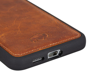 York Leather Snap-On Case – Galaxy S25 Plus, Golden Brown