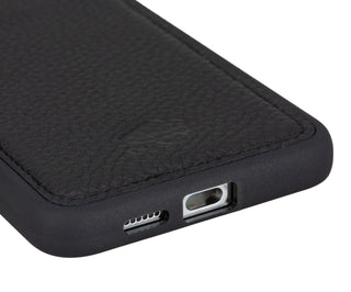 York Leather Snap-On Case – Galaxy S25 Plus, Pebble Black