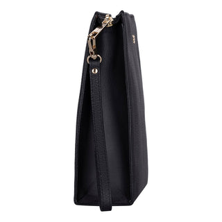 Adorn Leather Women's Wristlet Pouch Bag, Black - BlackBrook Case