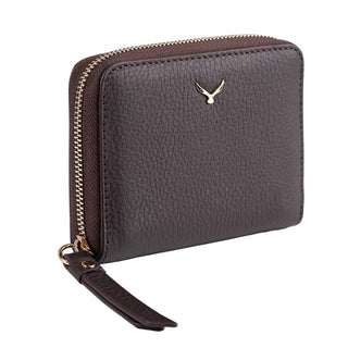 Amalfi Women’s Mini Leather Wallet with Zipped Pocket – Mapi Edition, Brown - BlackBrook Case