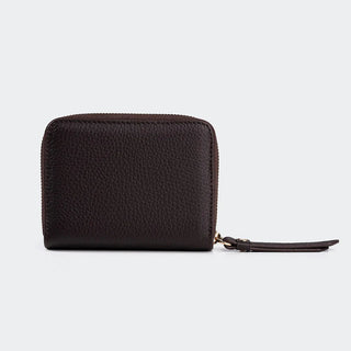 Amalfi Women’s Mini Leather Wallet with Zipped Pocket – Mapi Edition, Brown - Mapi
