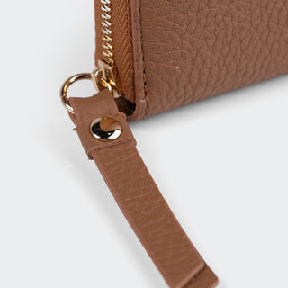 Amalfi Women’s Mini Leather Wallet with Zipped Pocket – Mapi Edition, Camel - Mapi