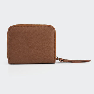 Amalfi Women’s Mini Leather Wallet with Zipped Pocket – Mapi Edition, Camel - Mapi