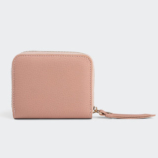 Amalfi Women’s Mini Leather Wallet with Zipped Pocket – Mapi Edition, Pink - Mapi