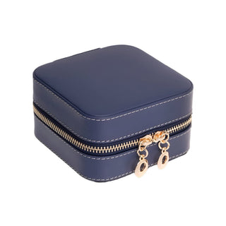 Amanda Leather Jewelry Box, Blue - UnBranded