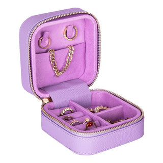 Amanda Leather Jewelry Box, Lilac - UnBranded