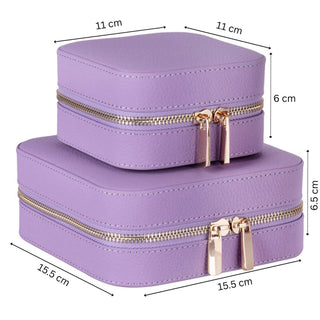 Amanda Leather Jewelry Box, Lilac - UnBranded