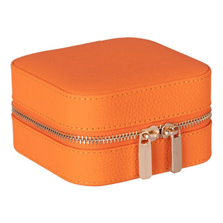 Amanda Leather Jewelry Box, Orange - UnBranded