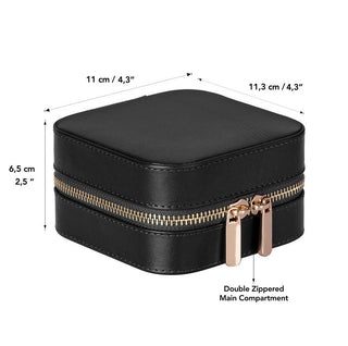 Amanda Leather Jewelry Box, Peach - UnBranded