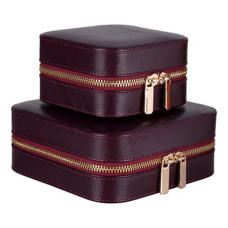 Amanda Leather Jewelry Box, Peach - UnBranded
