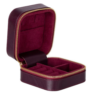 Amanda Leather Jewelry Box, Peach - UnBranded