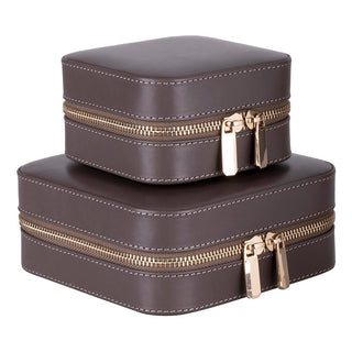 Amanda Leather Jewelry Box, Peach - UnBranded