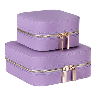 Amanda Leather Jewelry Box, Peach - UnBranded