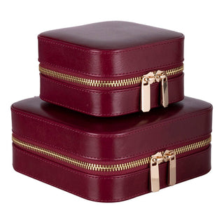 Amanda Leather Jewelry Box, Peach - UnBranded