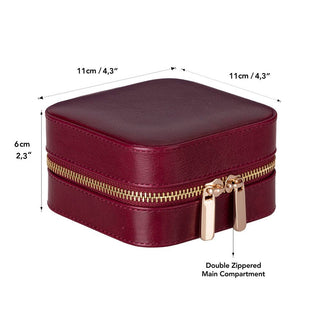 Amanda Leather Jewelry Box, Peach - UnBranded