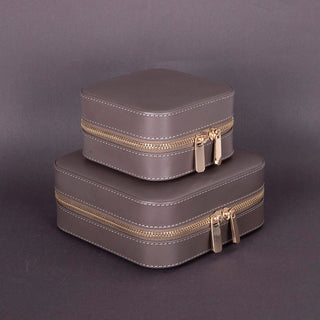 Amanda Leather Jewelry Box, Peach - UnBranded