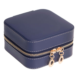 Amanda Leather Jewelry Box, State Blue - UnBranded