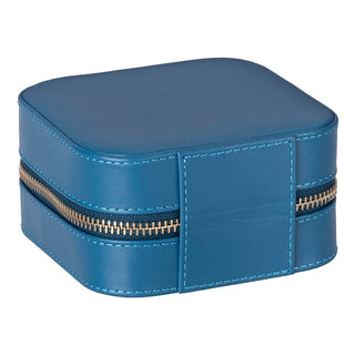 Amanda Leather Jewelry Box, Turquoise - UnBranded