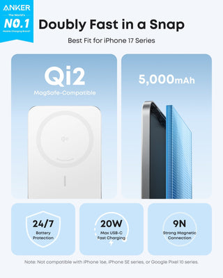 Anker Nano Power Bank (5K, MagGo, Slim) - Anker