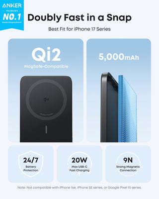 Anker Nano Power Bank (5K, MagGo, Slim) - Anker